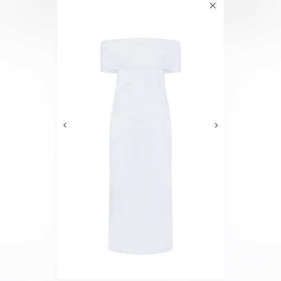 Max Mara off shoulder slim fit dress. NWT white - Picture 4 of 7
